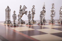 Load image into Gallery viewer, Gothic Chess Set with Cabinet Storage Board
