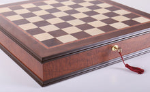 Load image into Gallery viewer, Gothic Chess Set with Cabinet Storage Board
