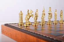 Load image into Gallery viewer, Gothic Chess Set with Leatherette Storage Board
