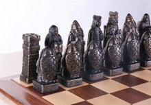 Load image into Gallery viewer, House of Hauteville Chess Set and Board Combo - Antique White and Black Marble
