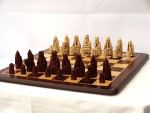 Load image into Gallery viewer, Isle of Lewis Chess Pieces by Berkeley - Cardinal Red
