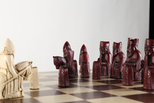 Load image into Gallery viewer, Isle of Lewis Chess Pieces by Berkeley - Cardinal Red
