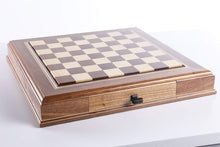 Load image into Gallery viewer, JLP Hardwood Cabinet with Drawers and Removable Chess Board

