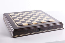 Load image into Gallery viewer, JLP Hardwood Cabinet with Drawers and Removable Chess Board
