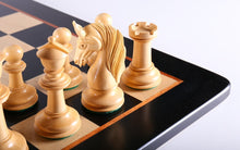 Load image into Gallery viewer, Luxury Chess Set in Padauk 4 5/8" on Birdseye Maple Board
