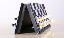 Load image into Gallery viewer, Magnetic Folding Travel Chess &amp; Checker Set - Small
