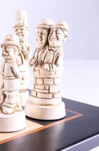 Load image into Gallery viewer, Hollywood's Golden Age Chess Set on Birdseye Maple Board
