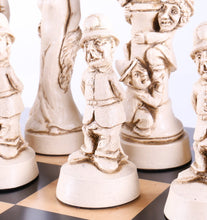 Load image into Gallery viewer, Hollywood's Golden Age Chess Set on Birdseye Maple Board
