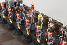 Load image into Gallery viewer, Medieval Metal Crusades Chess Set and Board
