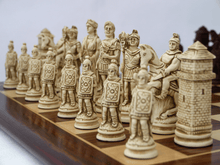 Load image into Gallery viewer, Roman Chess Pieces by Berkeley - Cardinal Red
