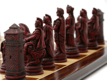 Load image into Gallery viewer, Roman Chess Pieces by Berkeley - Cardinal Red
