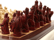 Load image into Gallery viewer, Royal Beasts Chess Pieces by Berkeley - Cardinal Red

