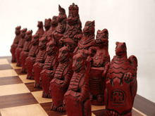 Load image into Gallery viewer, Royal Beasts Chess Pieces by Berkeley - Cardinal Red
