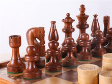 Load image into Gallery viewer, Russian Style Chess &amp; Checkers Game Set - Weighted
