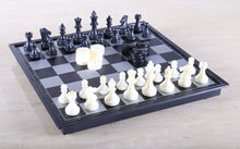 Load image into Gallery viewer, DEAL ITEM: Magnetic Folding Travel Chess &amp; Checker Set - Small (JUST THE BOARD)

