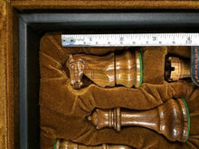 Load image into Gallery viewer, Stitched Leather Chess Box Velvet Tray Style - up to 4" Pieces

