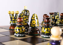Load image into Gallery viewer, Sydney Gruber Painted 17" Large Kings Chess Set #1
