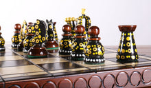 Load image into Gallery viewer, Sydney Gruber Painted 17" Large Kings Chess Set #1
