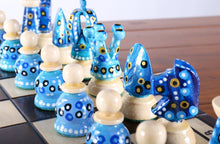 Load image into Gallery viewer, Sydney Gruber Painted 17" Large Kings Chess Set #2
