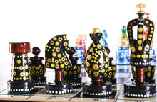 Load image into Gallery viewer, Sydney Gruber Painted 20" Large King's Inlaid Chess Set #1
