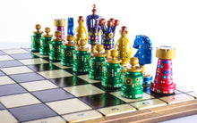 Load image into Gallery viewer, Sydney Gruber Painted 20" Large King's Inlaid Chess Set #3
