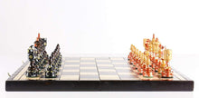 Load image into Gallery viewer, Sydney Gruber Painted Bronze &amp; Black India Chess Set
