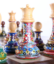 Load image into Gallery viewer, Sydney Gruber's Painted Chess Set - Queen Anne Design
