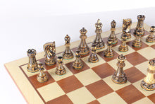Load image into Gallery viewer, The 4" Burnt Zagreb Chess Set Combo
