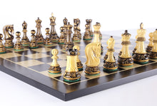Load image into Gallery viewer, The 4" Burnt Zagreb Chess Set Combo with Storage
