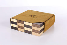 Load image into Gallery viewer, the STACK Chessboard - Tournament Edition in Rosewood and Birdseye Maple
