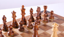 Load image into Gallery viewer, Timeless Chess Pieces on Burl Wood Board
