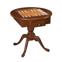 Load image into Gallery viewer, US Made Round Pedestal Game Table, Solid Cherry Wood - 3 in 1
