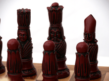 Load image into Gallery viewer, Victorian Chess Pieces by Berkeley - Cardinal Red
