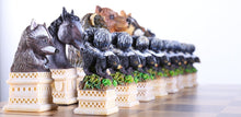 Load image into Gallery viewer, Wild Animals of America Chess Set with Storage Board
