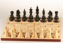 Load image into Gallery viewer, Wooden Chess Set for the Blind - 3.75 inch King

